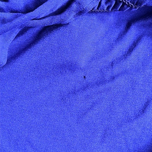 BCBG Max Azria Persian Blue Purple Ruffle Neck Knit Dress Y2k 2000s Medium - Picture 12 of 12